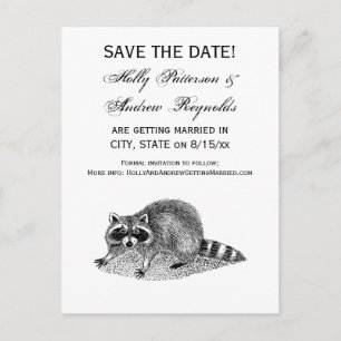 Postal De Anuncios Raccoon máscaras de vintage