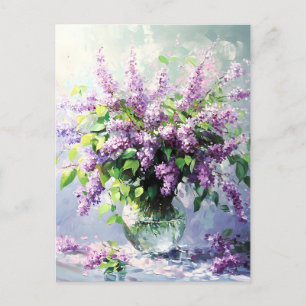 Postal De Anuncios Ramo de Lilas en Flor de Lavanda