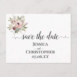 Postal De Anuncios ramo floral acuarela rústica