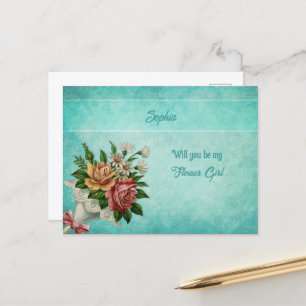 Postal De Anuncios Ramo Nupcial Personalizado Florista