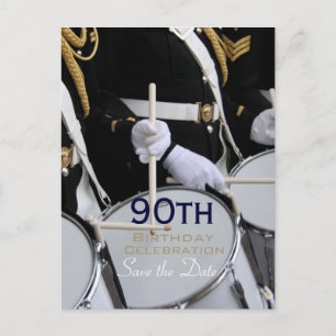 Postal De Anuncios Real Banda Británica 90 cumpleaños Salven la fecha