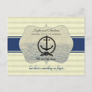 Postal De Anuncios Recepción posterior a la boda Guardar la fecha