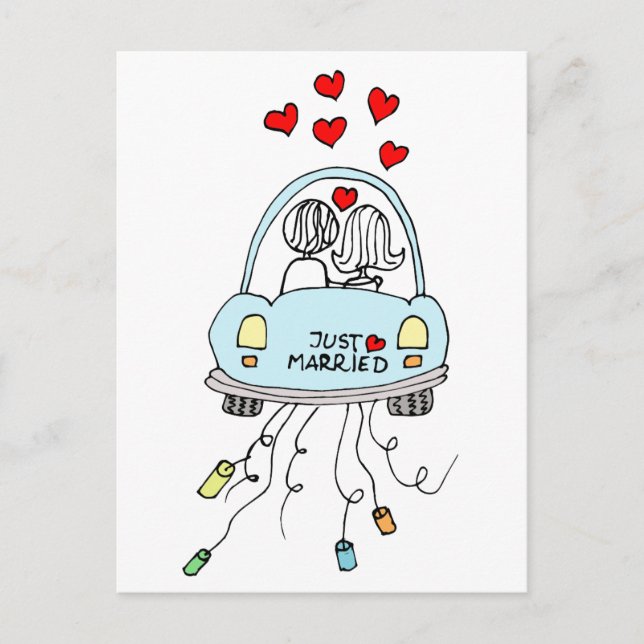 Postal De Anuncios Recién Casados (Anverso)