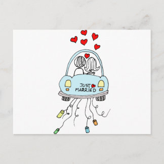 Postal De Anuncios Recién Casados