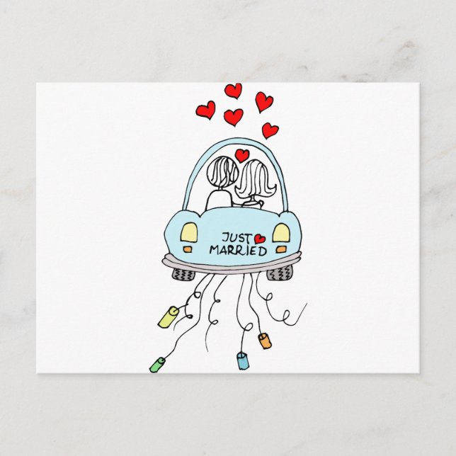 Postal De Anuncios Recién Casados (Anverso)