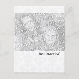 Postal De Anuncios Recién Casados Formal Blanco