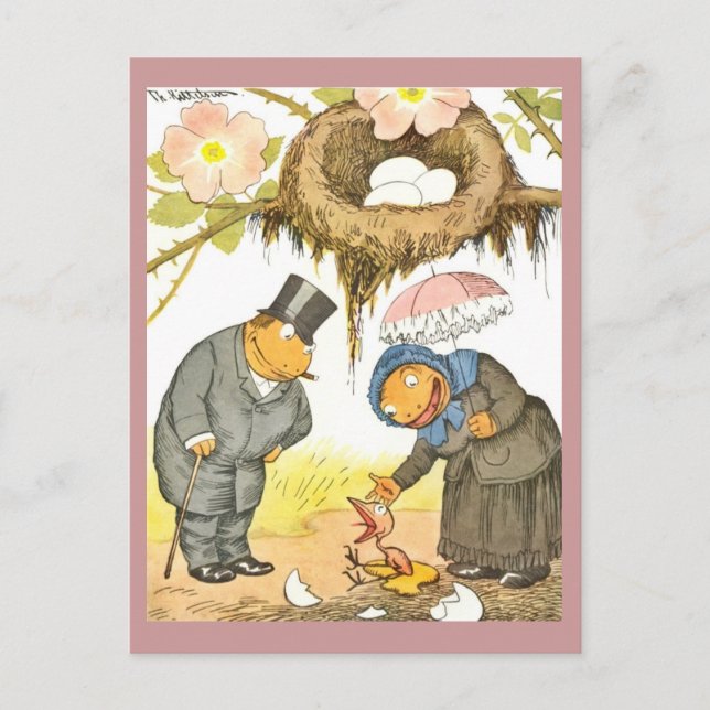 Postal De Anuncios Recién nacido Bird (Anverso)