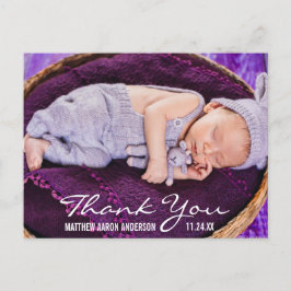 Postal De Anuncios Recién nacido Moderno Foto Gracias