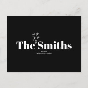 Postal De Anuncios Recién Smiths Foto Guardar la Fecha