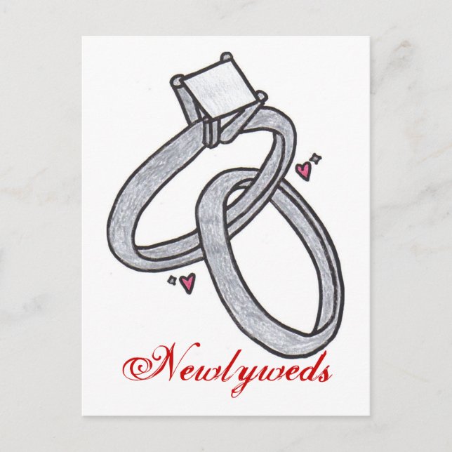 Postal De Anuncios Recienes casados (Anverso)