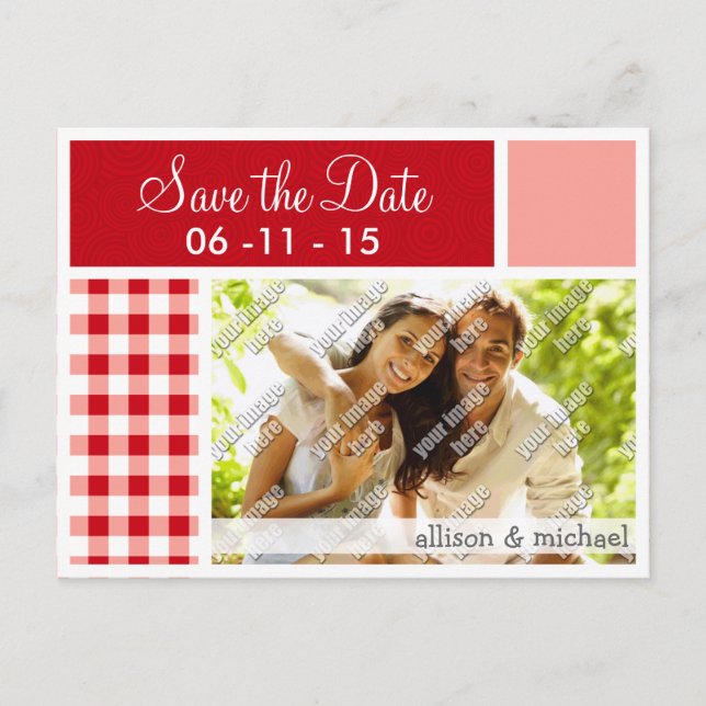 Postal De Anuncios Red Gingham (Anverso)