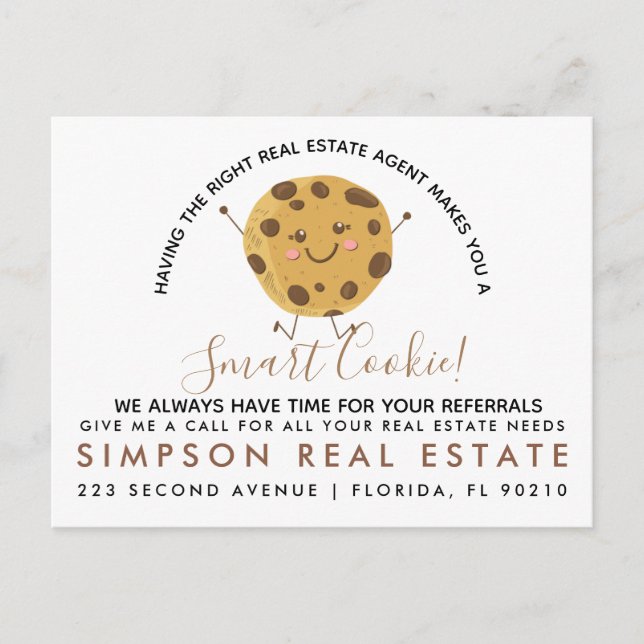 Postal De Anuncios Referencia de cliente de Smart Cookie Inmobiliaria (Anverso)
