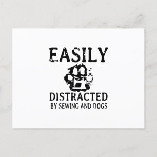 Postal De Anuncios Regalo de costura   Distrado Fácilmente Por El Mas