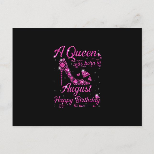Postal De Anuncios Regalo de cumpleaños para mujeres nacidas en agost (Anverso)