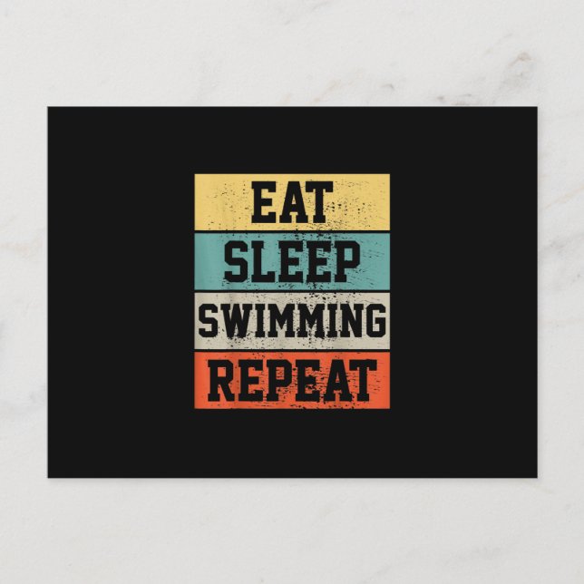 Postal De Anuncios Regalo de natación nadador nadando (Anverso)