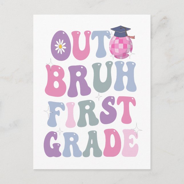 Postal De Anuncios Regalo divertido de graduación, primer grado, Groo (Anverso)