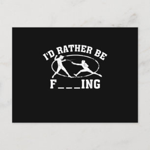 Postal De Anuncios Regalo divertido del deporte de esgrima Lindos lu