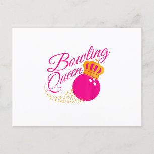 Postal De Anuncios regalo divertido para reina de bolos chicas jugado