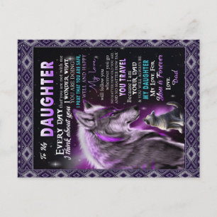 Postal De Anuncios Regalo para mi hija, hija y padre, amantes de los 