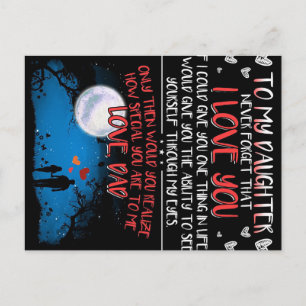 Postal De Anuncios Regalo para mi hija Mejor regalo familiar