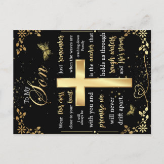 Postal De Anuncios Regalo para mi hijo, amante de las mariposas, cart