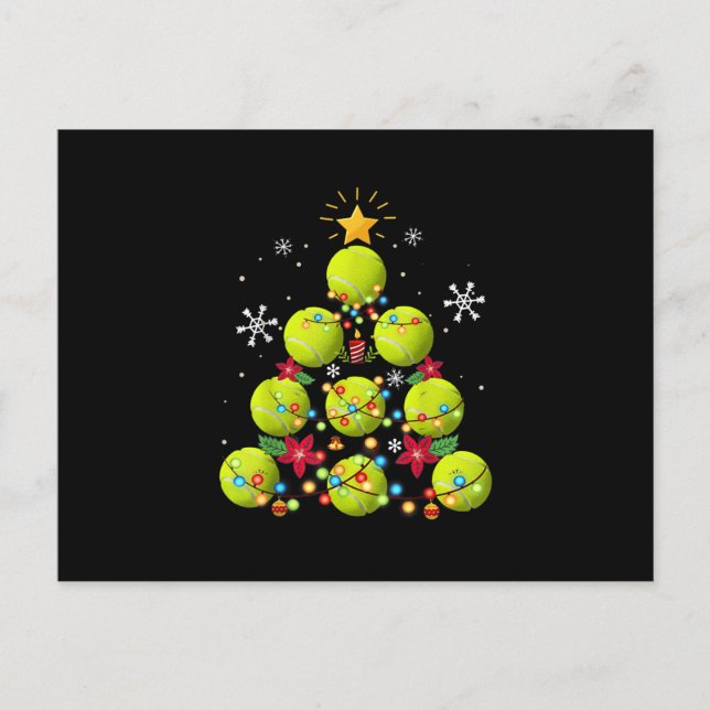 Postal De Anuncios regalos de árboles de navidad de tenis (Anverso)