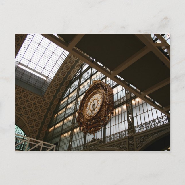 Postal De Anuncios Reloj en gran pasillo (Anverso)