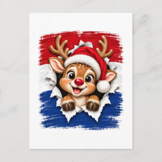 Postal De Anuncios Reno de Navidad Holandés