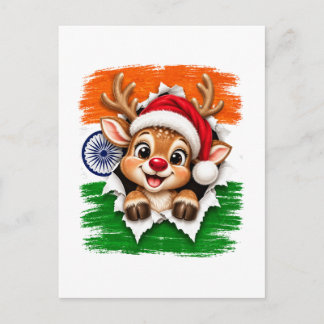 Postal De Anuncios Reno de Navidad indio