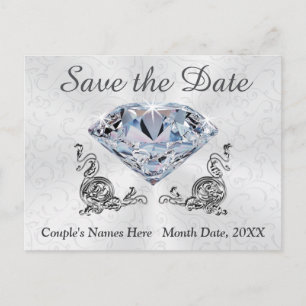 Postal De Anuncios Reserva de encargo de la boda de diamante las