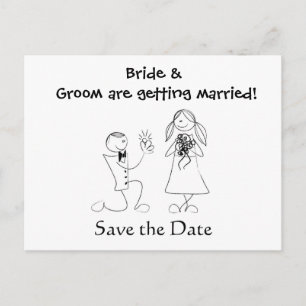 Postal De Anuncios Reserva de la boda de los pares del dibujo animado