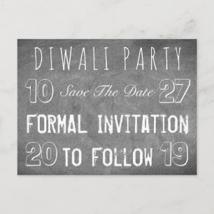 Postal De Anuncios Reserva del fiesta de Diwali la pizarra de la