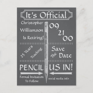 Postal De Anuncios Reserva del retiro de la pizarra del vintage el