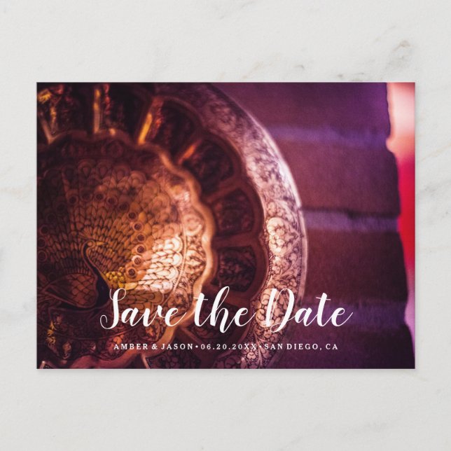 Postal De Anuncios Reserva india del boda de la fotografía de encargo (Anverso)