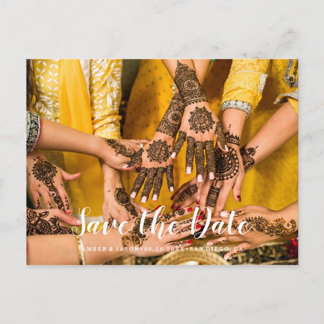 Postal De Anuncios Reserva india del boda de la fotografía de encargo (Anverso)