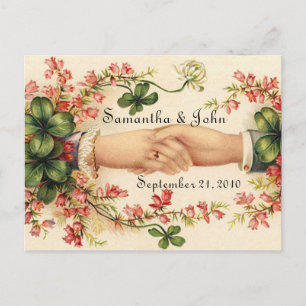 Postal De Anuncios Reserva irlandesa de la boda la fecha
