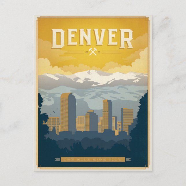 Postal De Anuncios Reserva la fecha | Denver, CO (Anverso)