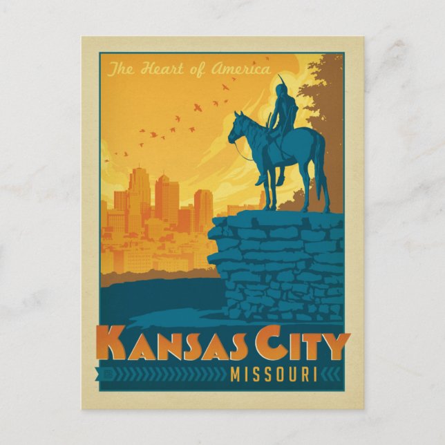 Postal De Anuncios Reserva la fecha | Kansas City, MO (Anverso)