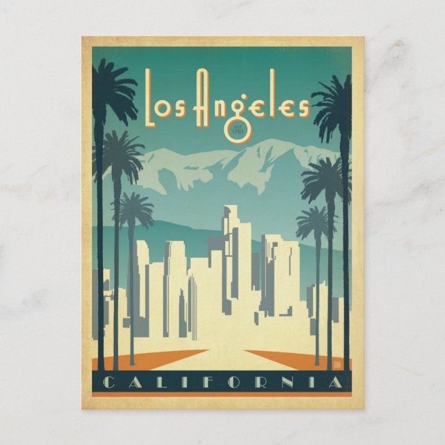 Postal De Anuncios Reserva la fecha | Los Ángeles, CA 2 (Anverso)