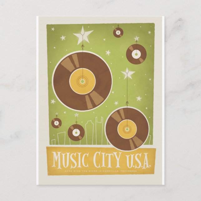 Postal De Anuncios Reserva la fecha | Nashville, TN - Registros (Anverso)