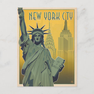 Postal De Anuncios Reserva la fecha   NYC - Lady Liberty