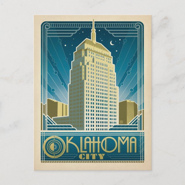 Postal De Anuncios Reserva la fecha | Oklahoma City, OK (Anverso)
