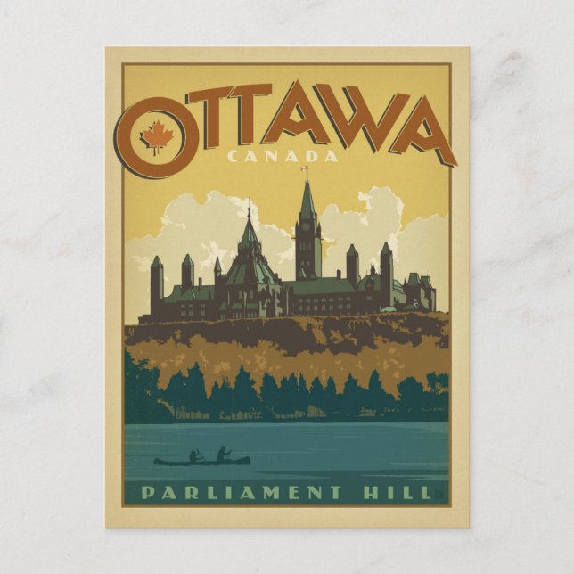 Postal De Anuncios Reserva la fecha | Ottawa (Canadá) (Anverso)
