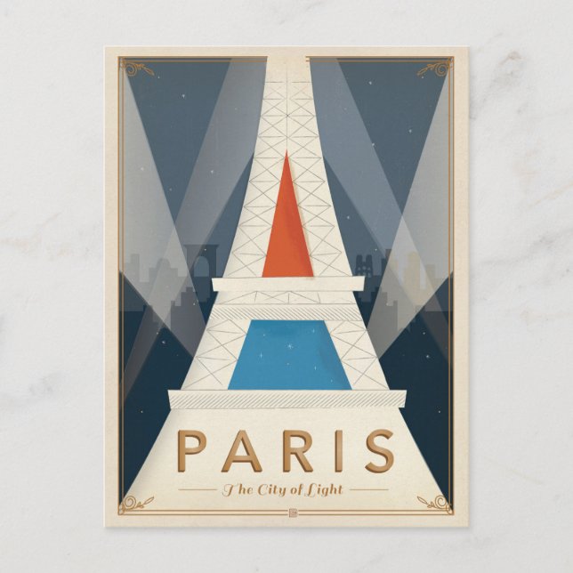 Postal De Anuncios Reserva la fecha | París - La ciudad de la luz (Anverso)