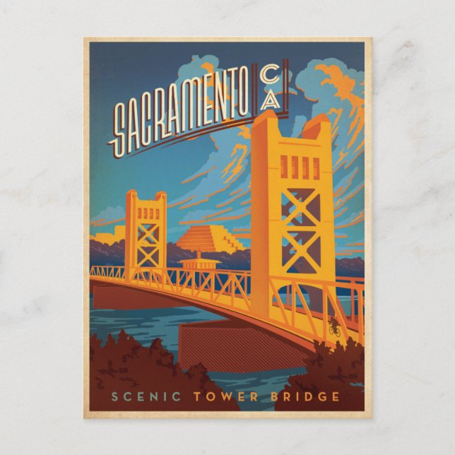 Postal De Anuncios Reserva la fecha | Sacramento, CA (Anverso)