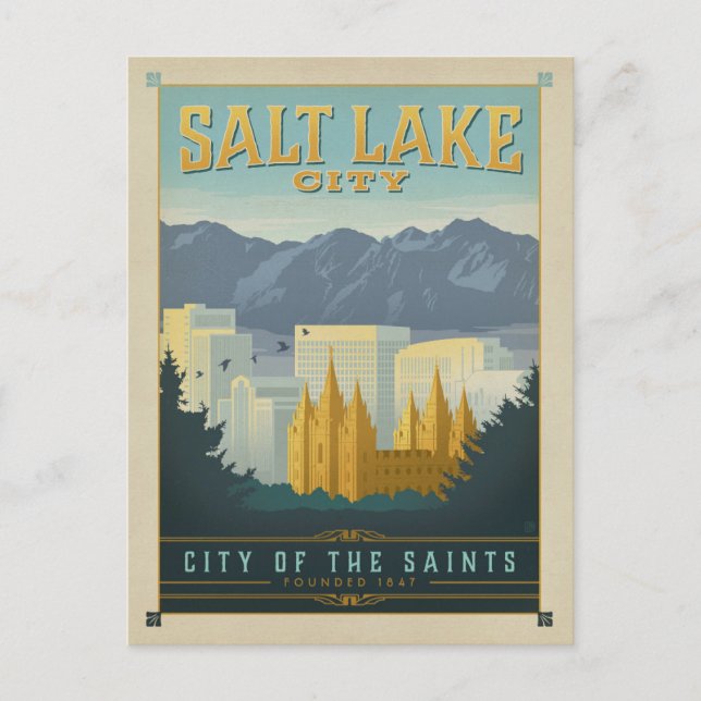 Postal De Anuncios Reserva la fecha | Salt Lake City, UT (Anverso)