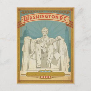 Postal De Anuncios Reserva la fecha   Washington, D.C. - Abe Lincoln