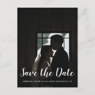 Postal De Anuncios Reserva moderna romántica de la fotografía de