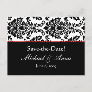 Postal De Anuncios Reserva negra y del rojo barroca modificada para