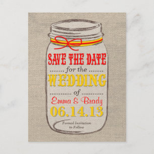 Postal De Anuncios Reserva rústica del tarro del girasol y de albañil